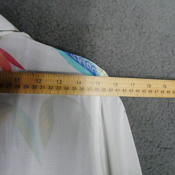 Banana Bay Fine Resort Wear Wrap Womens Size S White Floral Tie Front - Picture 9 of 13